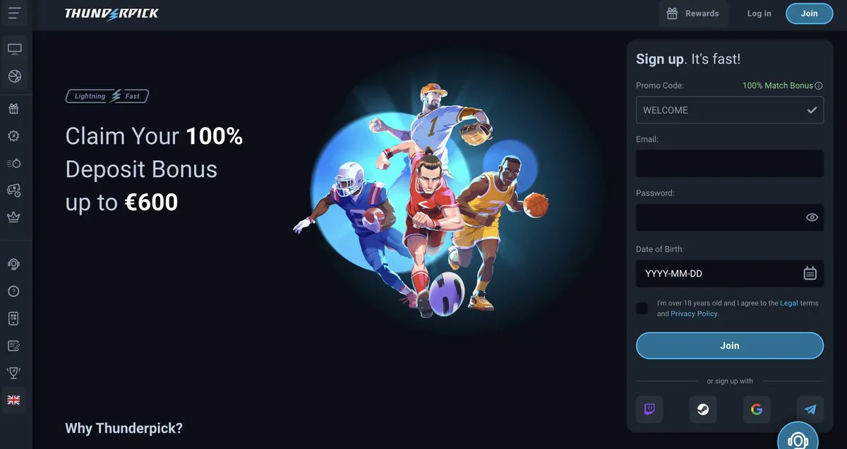 Thunderpickの画面イメージ